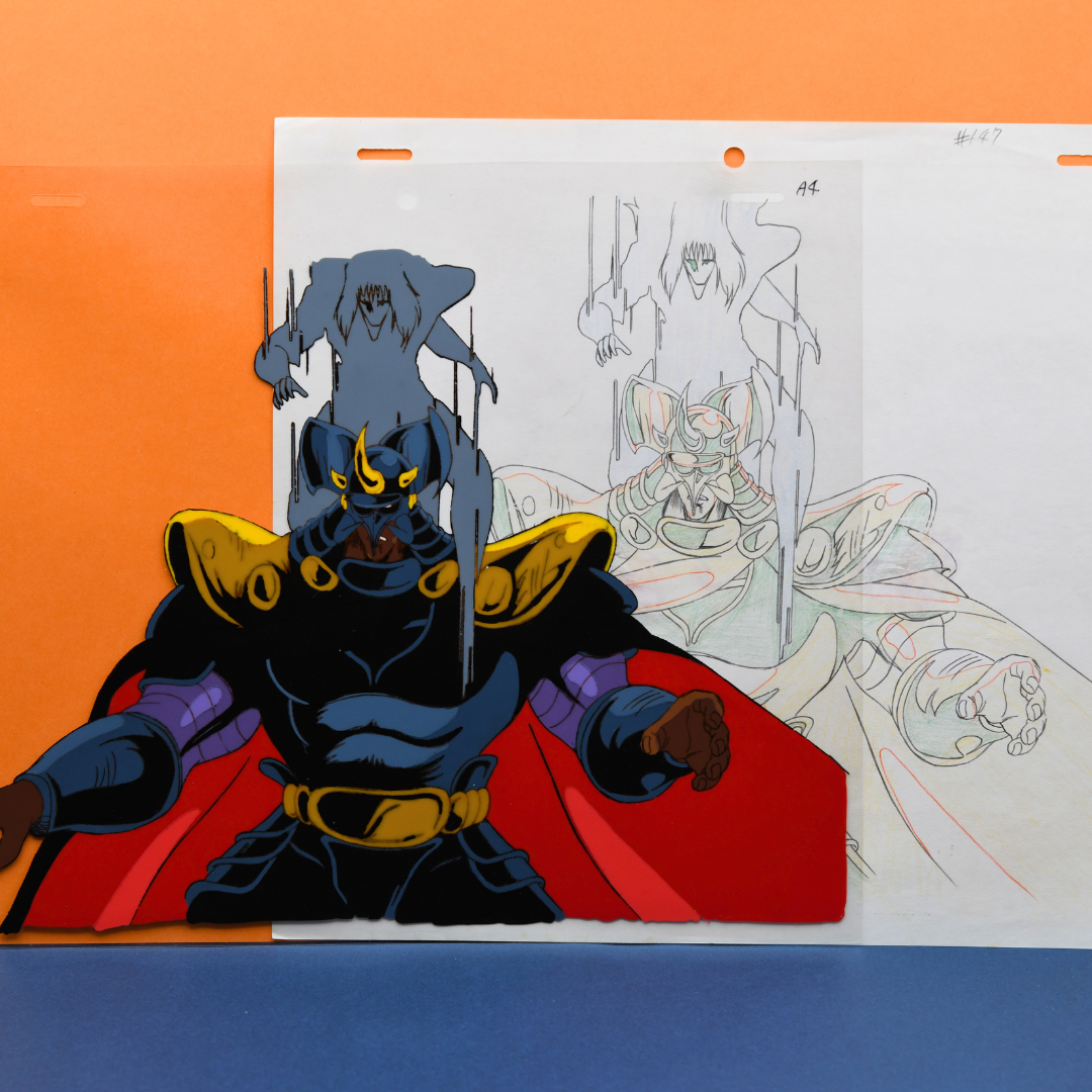 Fist of the North Star (Hokuto no Ken) – Kaioh Attacked by Shachi – original animation production artwork – detail 6