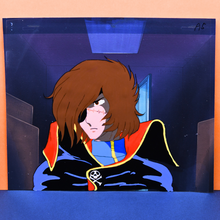 Load image into Gallery viewer, Captain Harlock - Captain Harlock Close Up - Original Production Anime Cel + Original Background