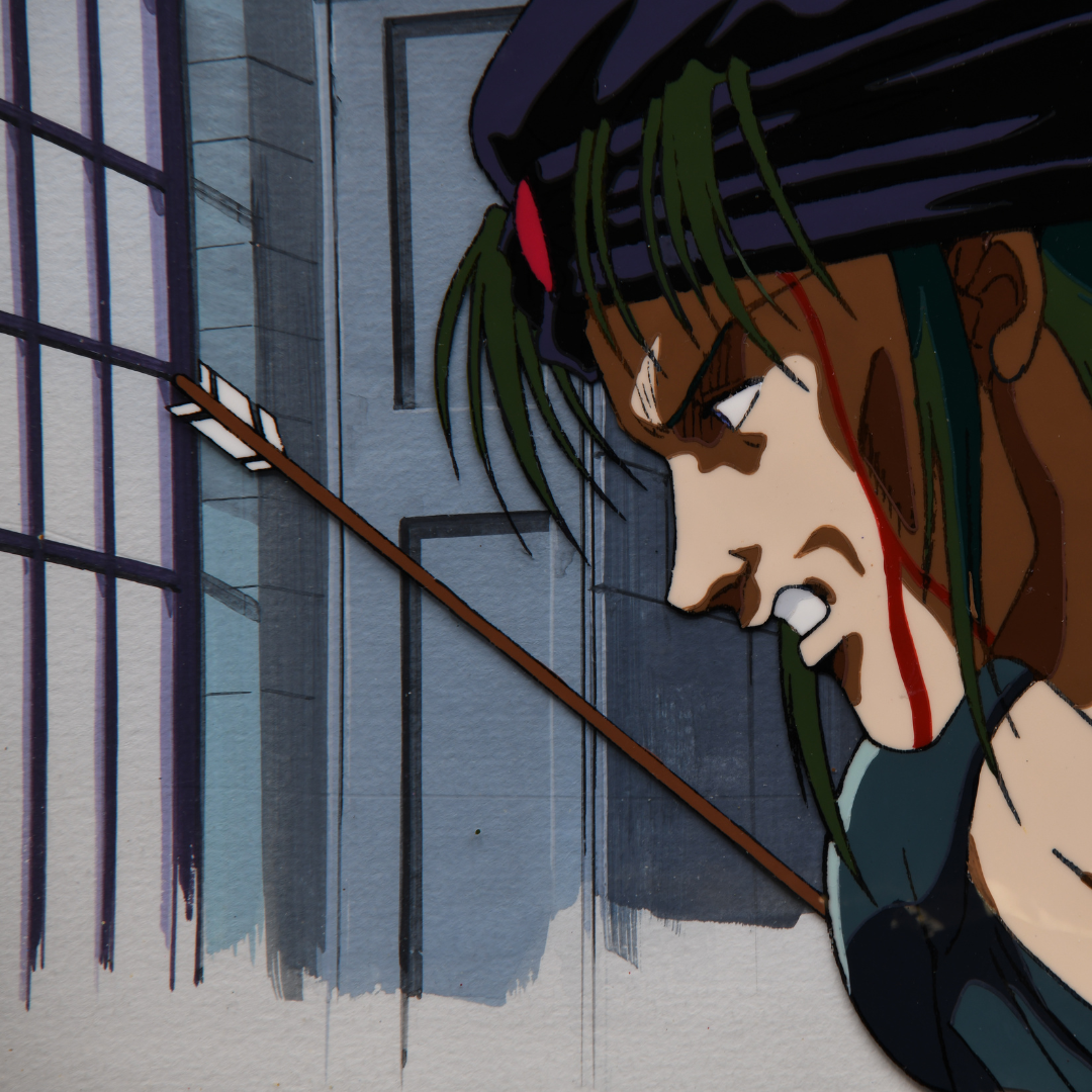 Shurato: The Legend of the Heavenly Sphere – Mayuri Wounded by Arrows – original animation production artwork – detail 8