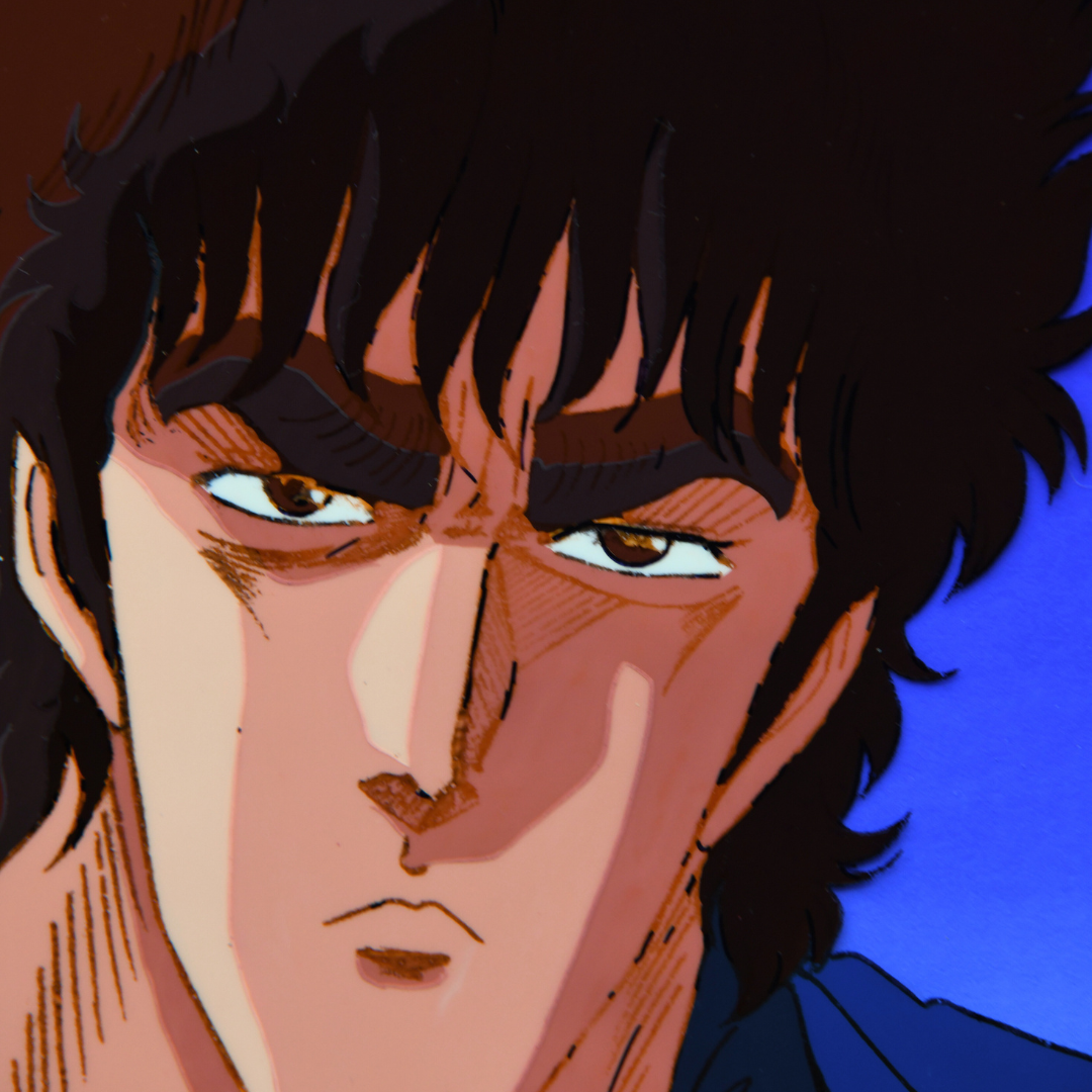 Fist of the North Star (Hokuto no Ken) – Kenshiro Close-Up, Fire in the Eyes – original animation production artwork – detail 4