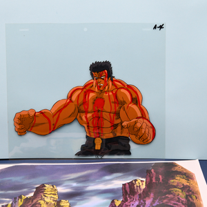 Fist of the North Star - Raoh about to die - Original Animation Cel and Douga and copie BG