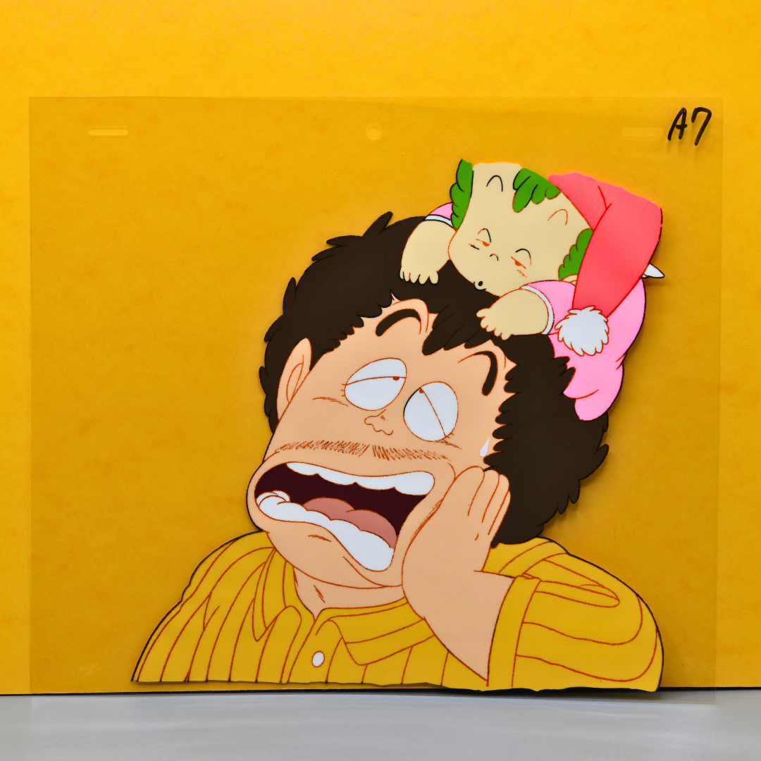 Dr. Slump – Senbei with Gatchan Morning Scene – original animation production artwork – detail 3