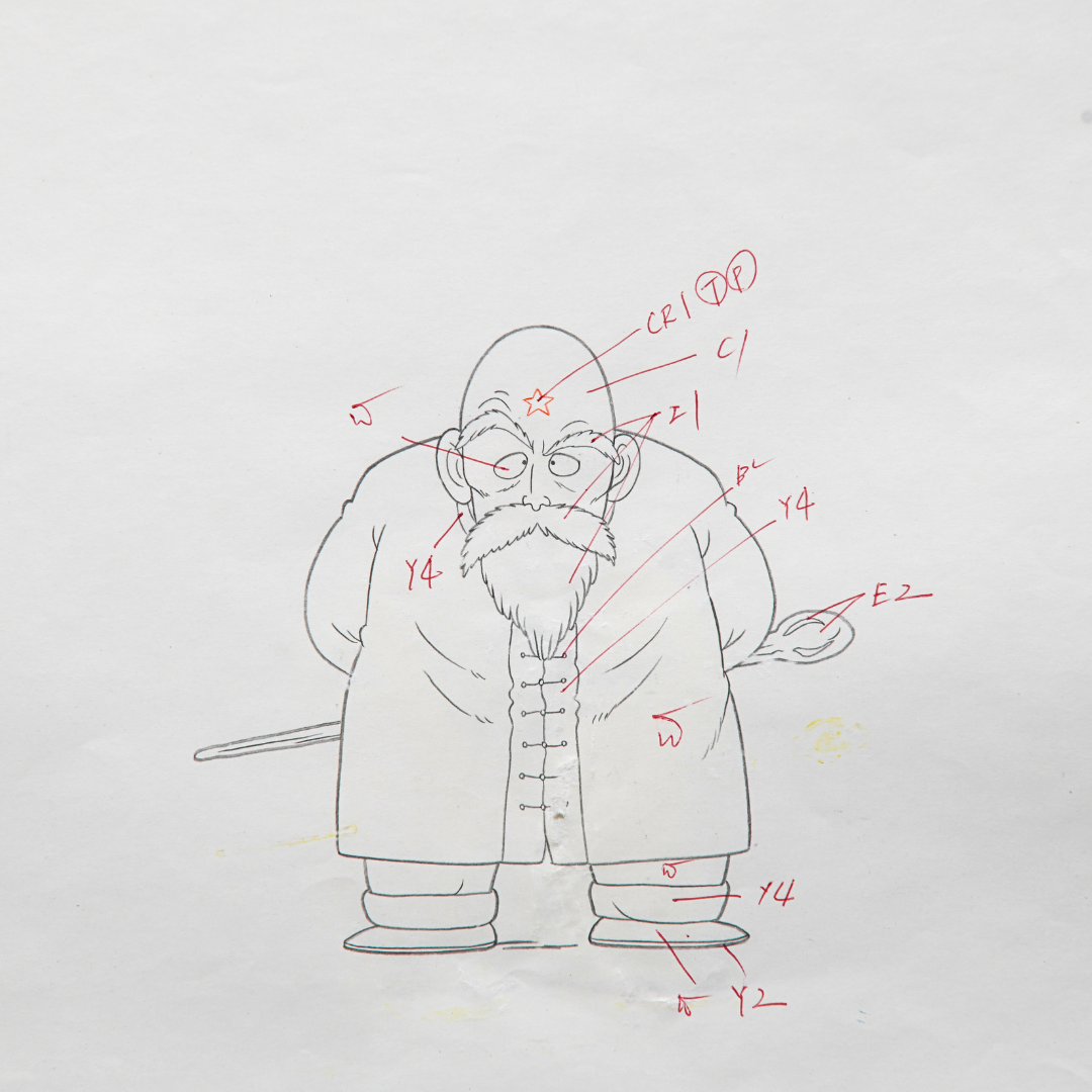 Dr. Slump – “God” Character – original animation production artwork – detail 6