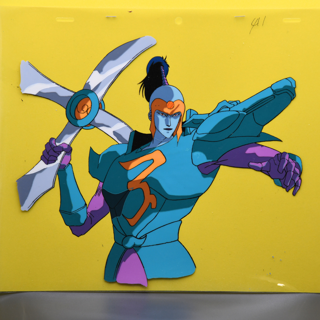 Shurato: The Legend of the Heavenly Sphere – Antela with Weapon – original animation production artwork – detail 5
