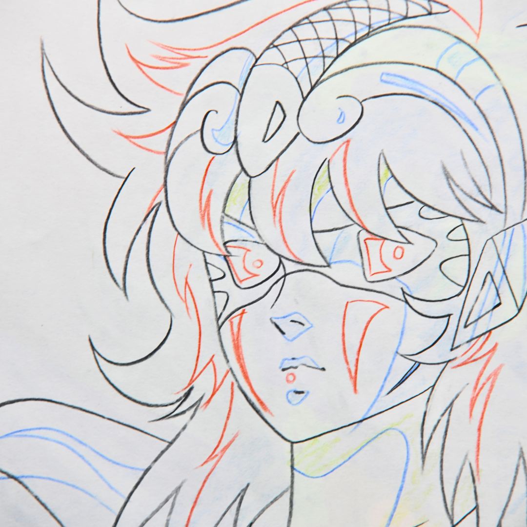 Saint Seiya – Shaina, Ophiuchus – original animation production artwork – detail 8