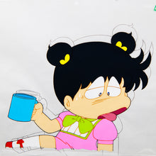 Load image into Gallery viewer, Asari Chan - Drinking Coffee - Original Production Cel Anime + Douga Stuck