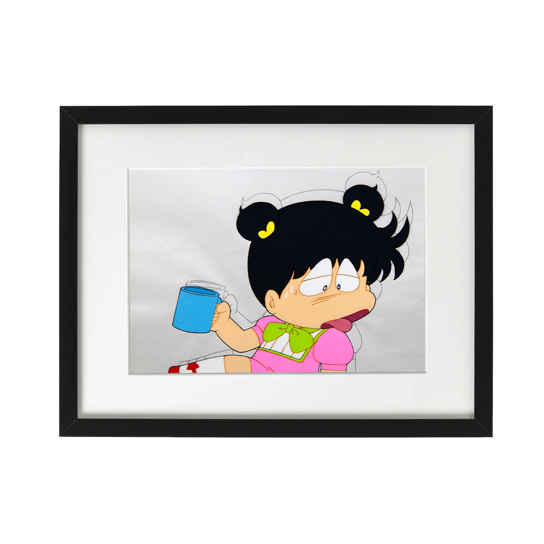 Asari-chan – Drinking Coffee – original animation production artwork – detail 3