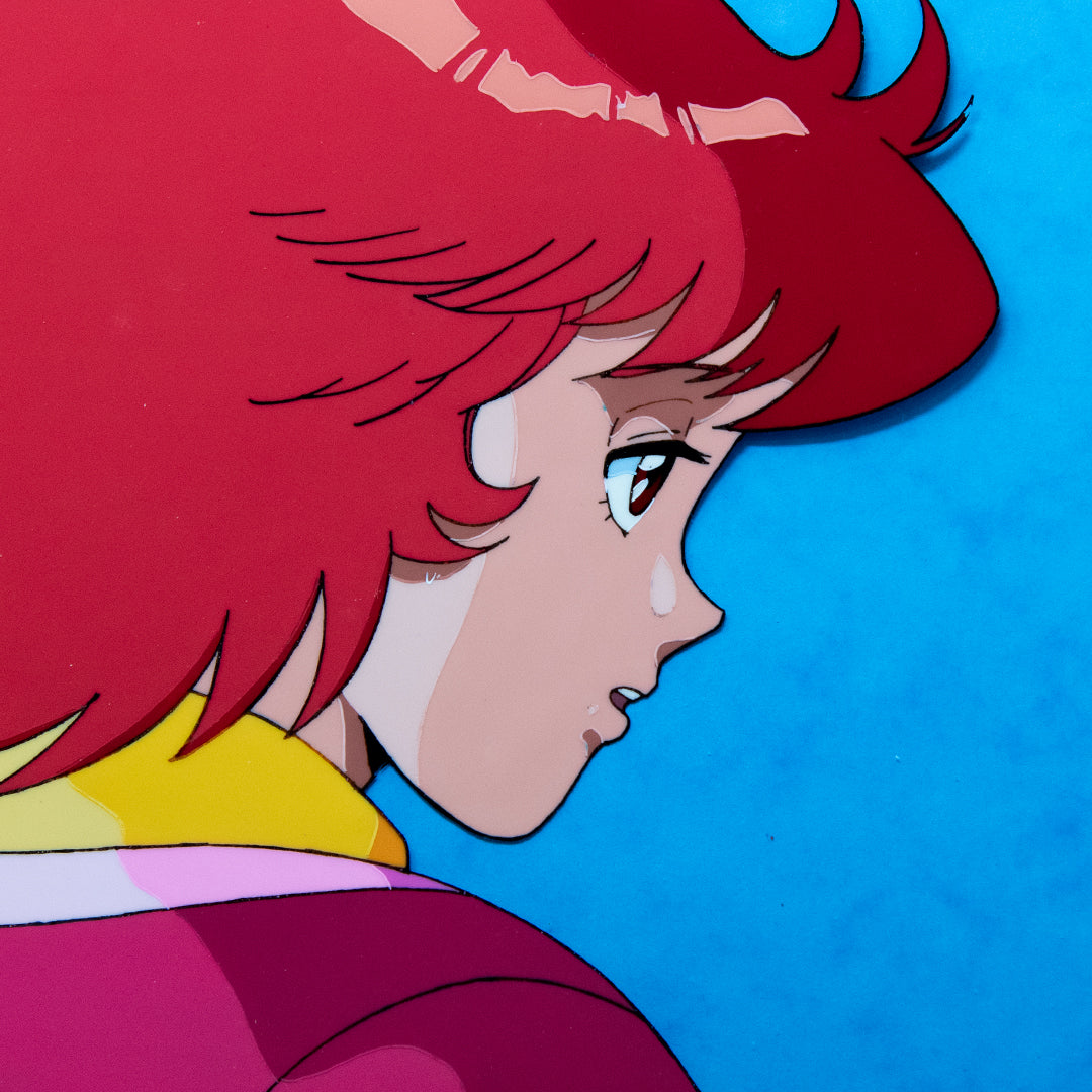 Blue Sonnet – Lan Komatsuzaki Portrait – original animation production artwork – detail 3