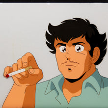 Load image into Gallery viewer, Akai Kiba Blue Sonnet - Kiryuu Jin Smoking - Original Production Cel + Douga Anime