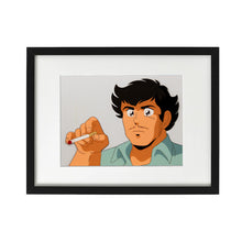 Load image into Gallery viewer, Akai Kiba Blue Sonnet - Kiryuu Jin Smoking - Original Production Cel + Douga Anime