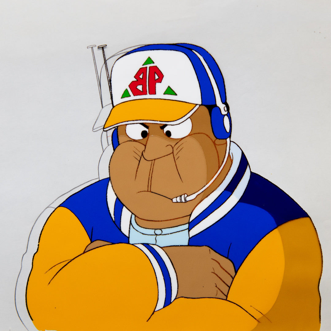 Battle Ball – Go-Q-Choji Ikkiman, The Coach – original animation production artwork – detail 2