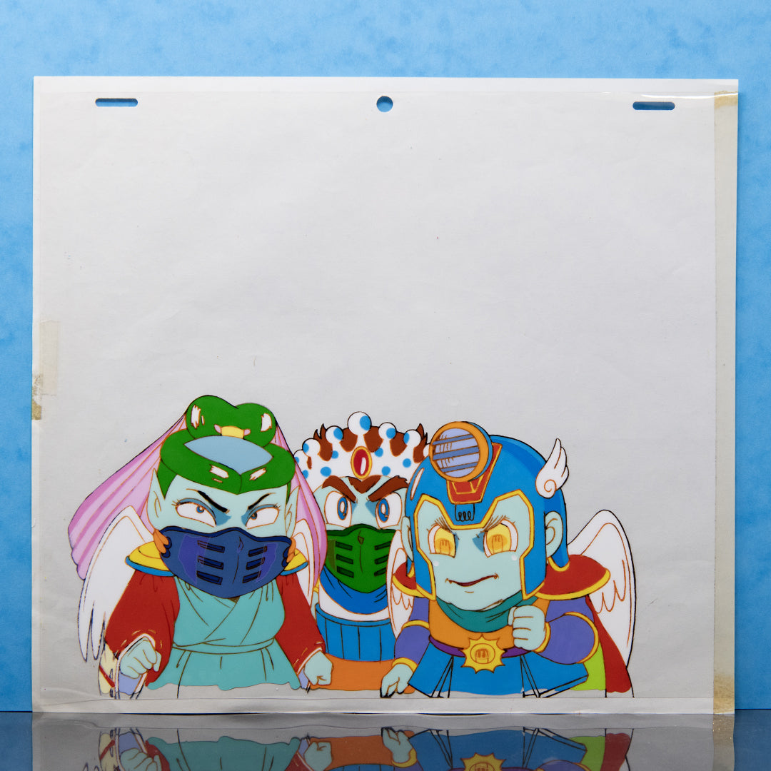 Bikkuriman- Group of Vilains - Original Production Cel Anime + Douga Stuck and extra expressions