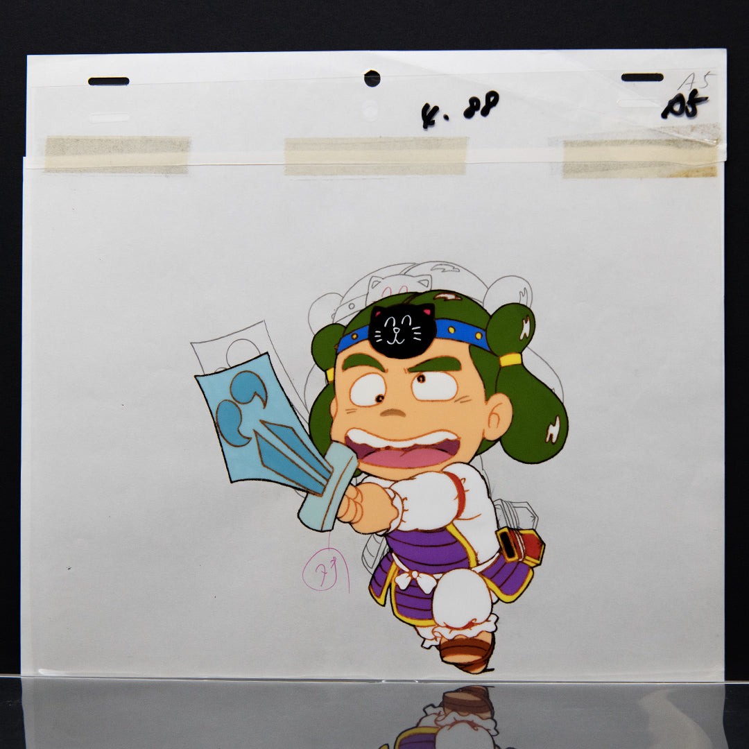 Bikkuriman – Bikkuriman with Sword, Front View – original animation production artwork – detail 3