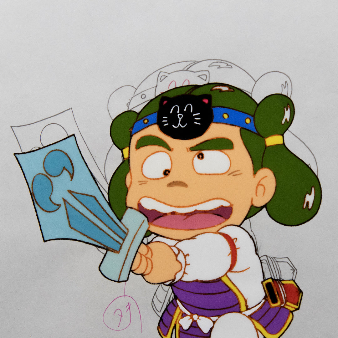 Bikkuriman – Bikkuriman with Sword, Front View – original animation production artwork – detail 4