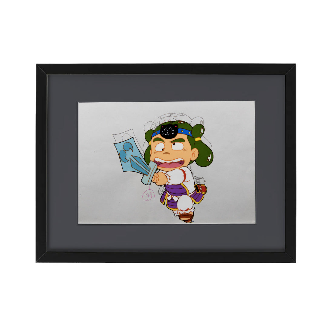 Bikkuriman – Bikkuriman with Sword, Front View – original animation production artwork – detail 5