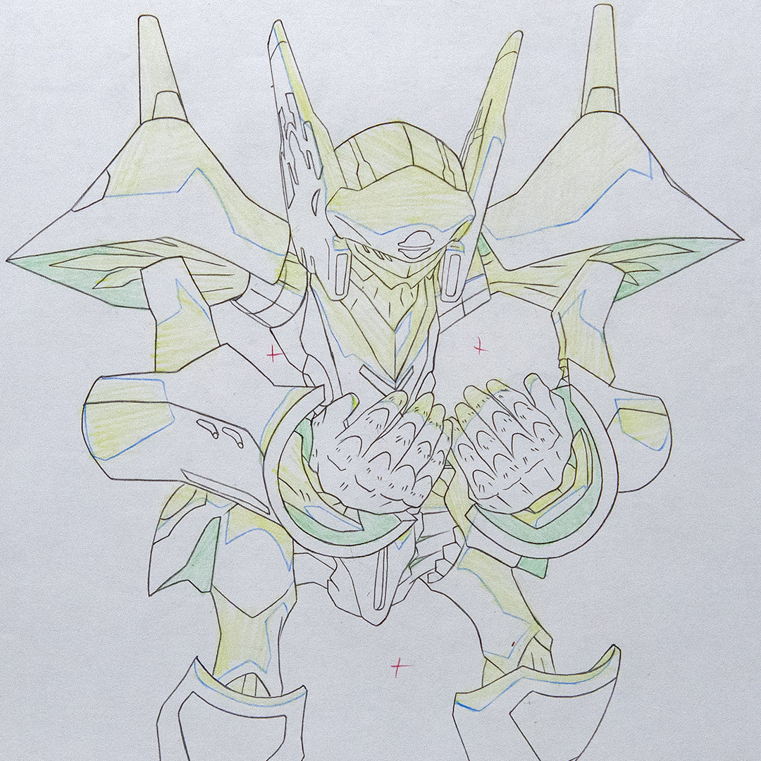 Brain Powerd – Hime Brain – original animation production artwork – detail 4