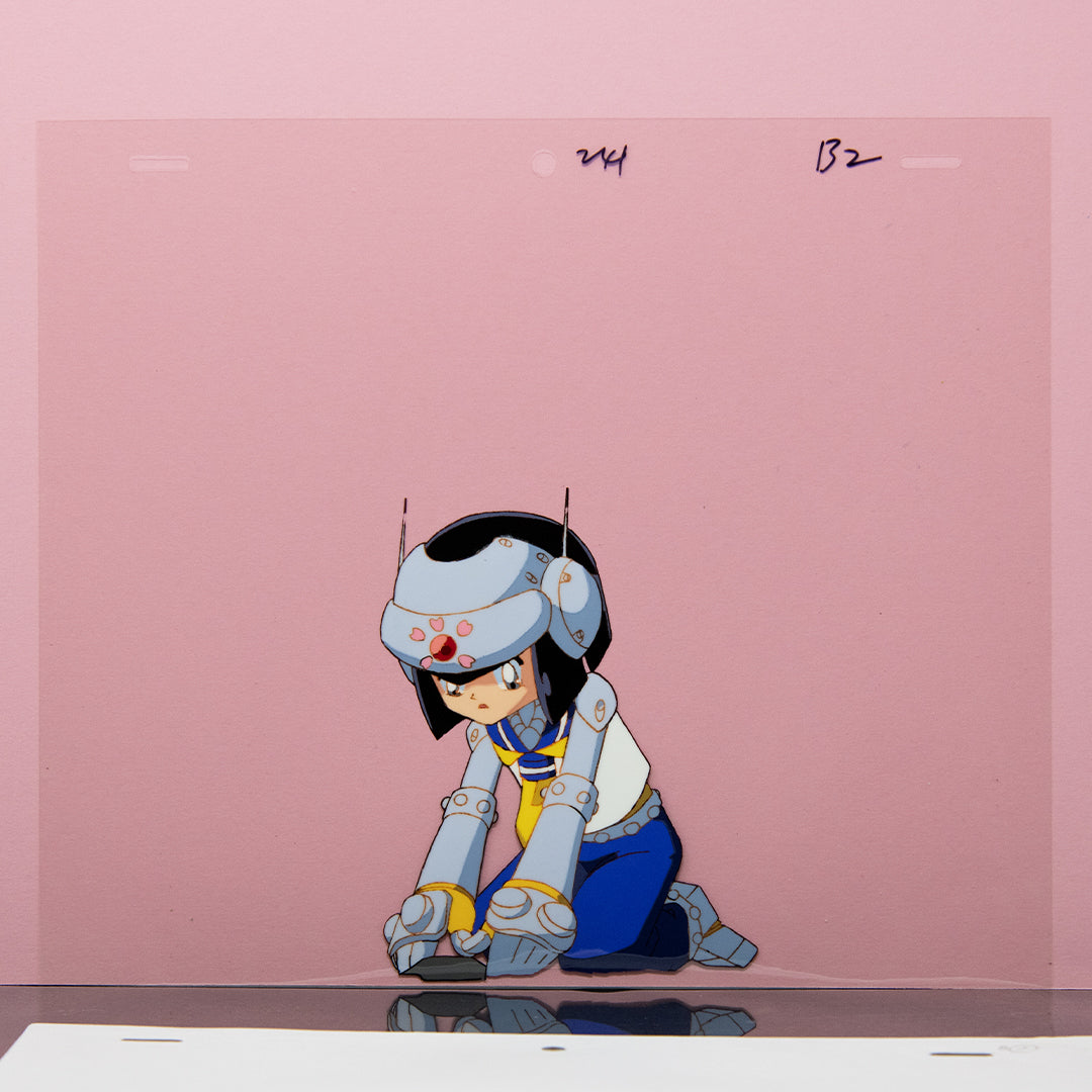 Charge! Papparatai – Robot Girl – original animation production artwork – detail 6