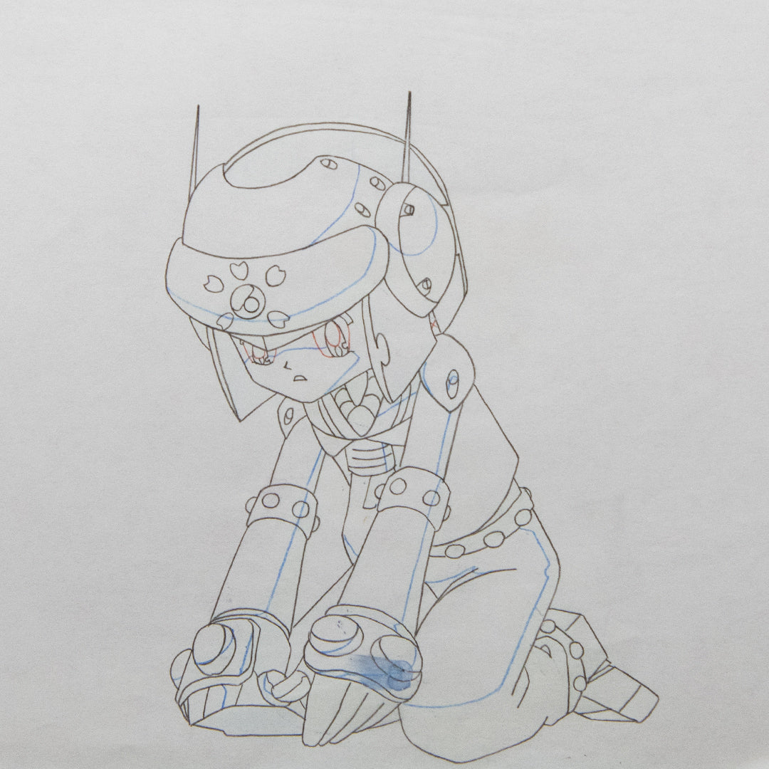 Charge! Papparatai – Robot Girl – original animation production artwork – detail 4