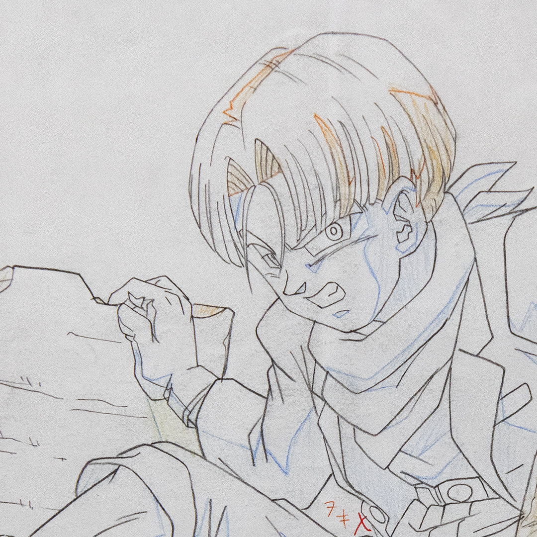 Dragon Ball GT – Trunks – original animation production artwork – detail 2