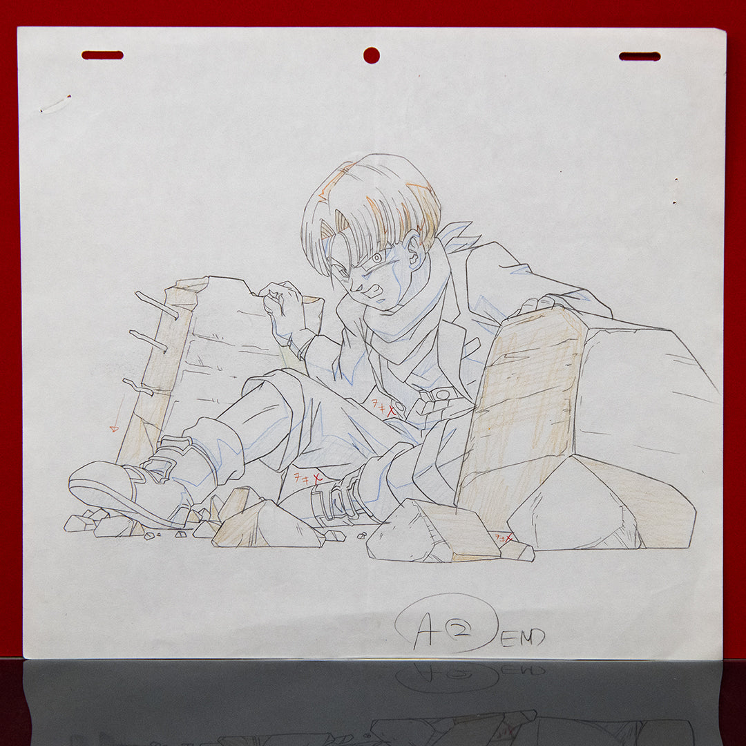 Dragon Ball GT – Trunks – original animation production artwork – detail 3