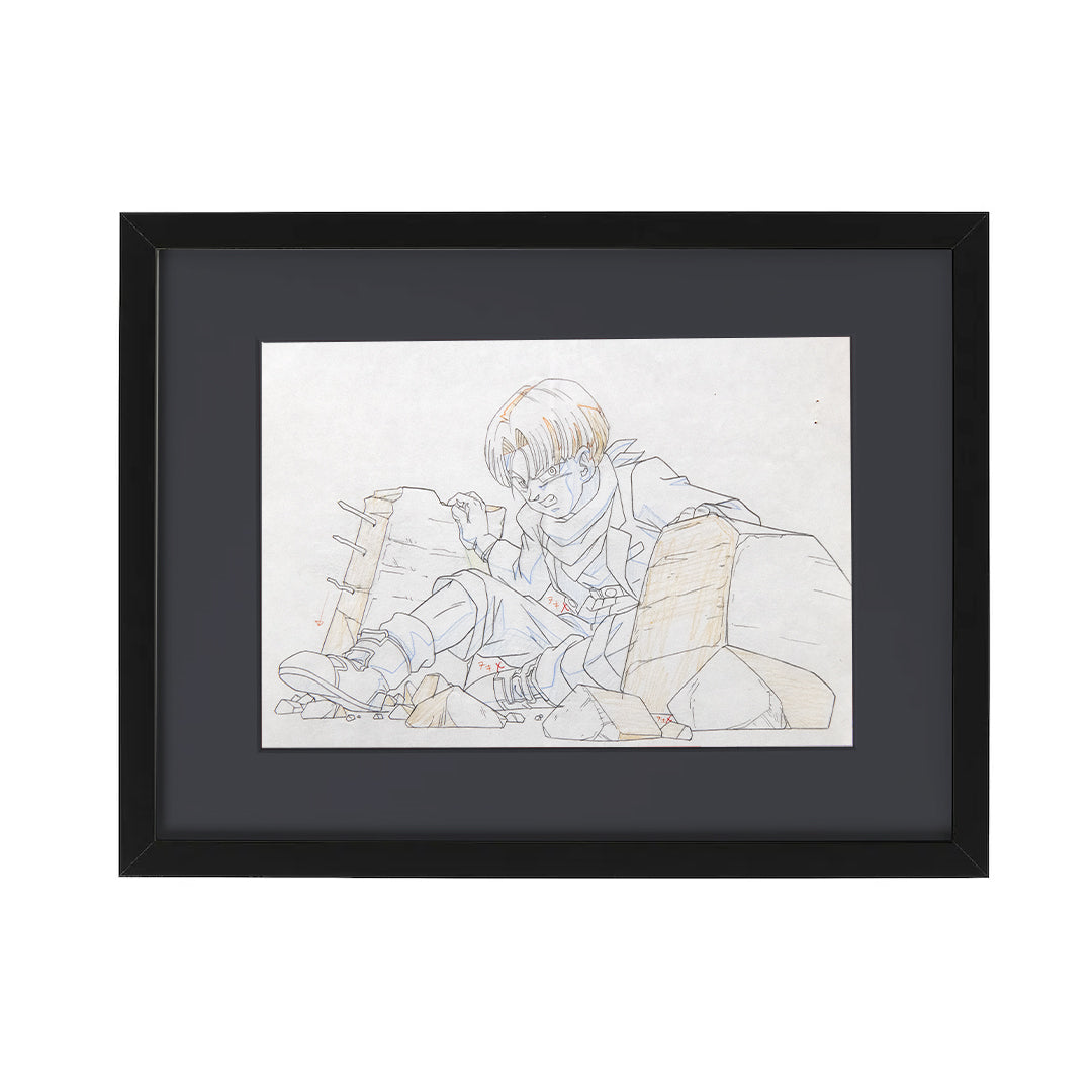 Dragon Ball GT – Trunks – original animation production artwork – detail 4