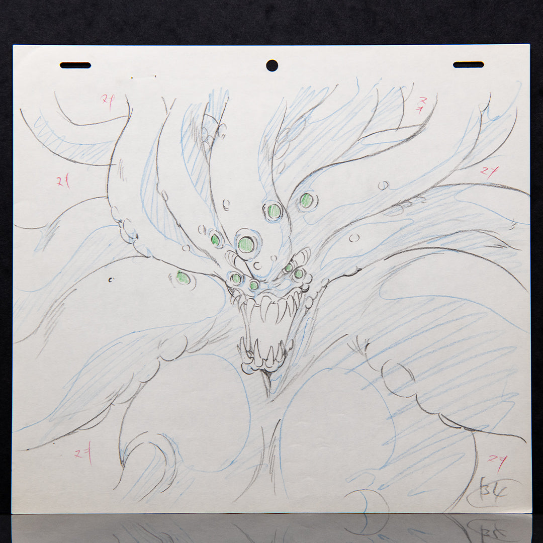 Devilman OVA – Original Production Douga Set (18 Drawings) – original animation production artwork – detail 2