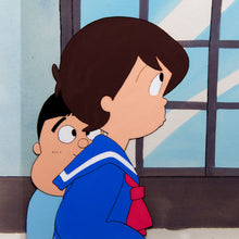 Load image into Gallery viewer, The Gutsy Frog - Hiroshi Kaizuka in Classroom - Original Production Cel Anime + Background