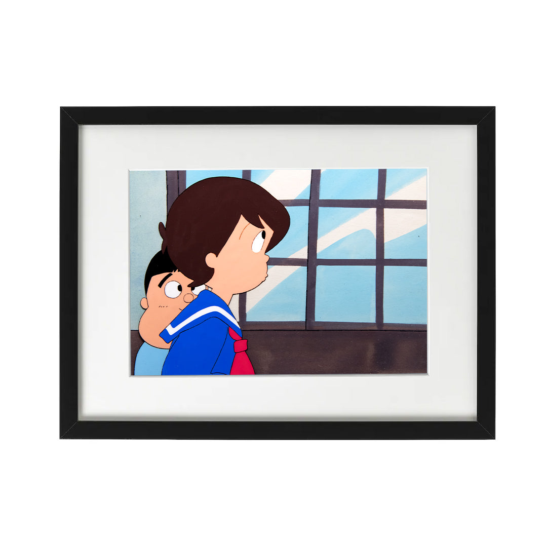 The Gutsy Frog – Hiroshi Kaizuka in Classroom – original animation production artwork – detail 3