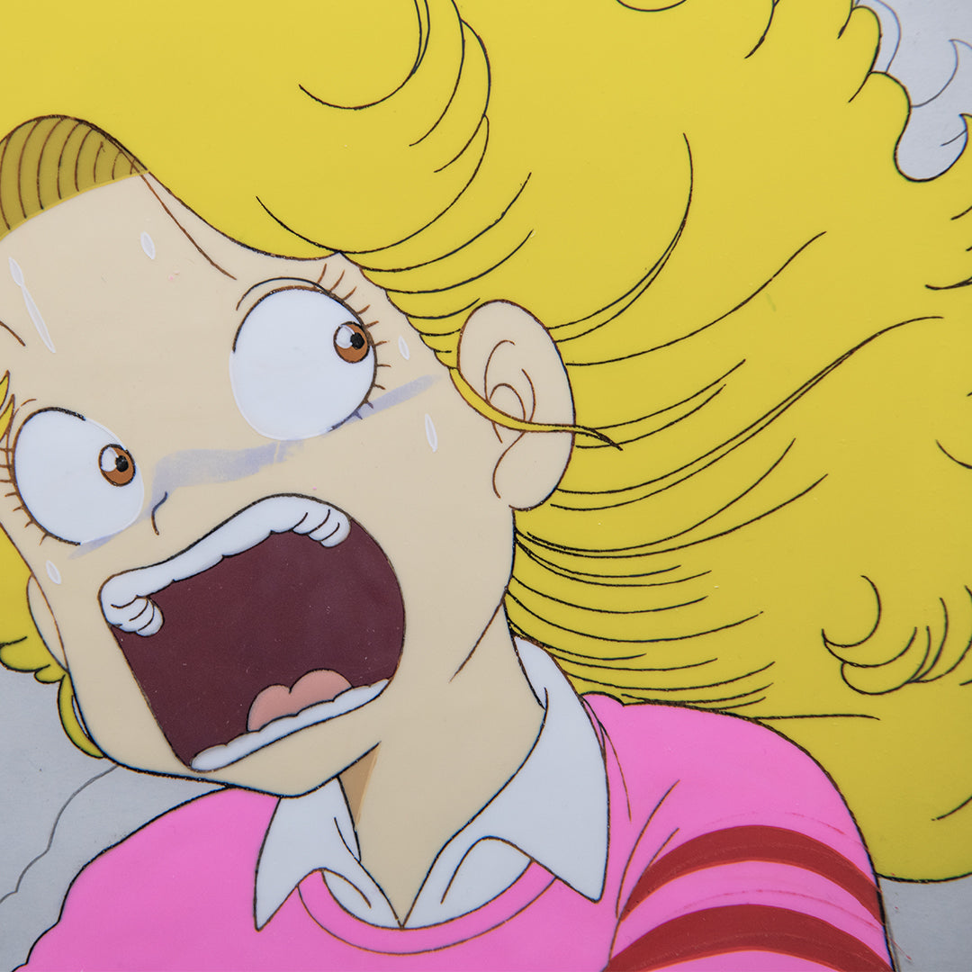 Dr. Slump – Midori Norimaki Screaming – original animation production artwork – detail 4