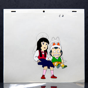 Peazuke & Hiyoko - Dr Slump - Akira Toriyama - Original Hand Painted Production Cel + Douga Stuck