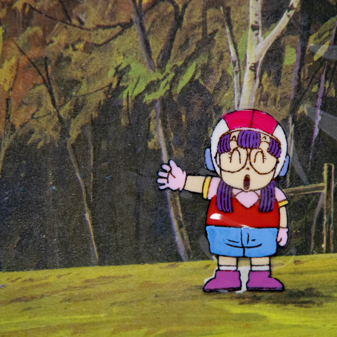 Dr Slump - Hello Arale -Akira Toriyama - Original Hand Painted Production Cel + Douga