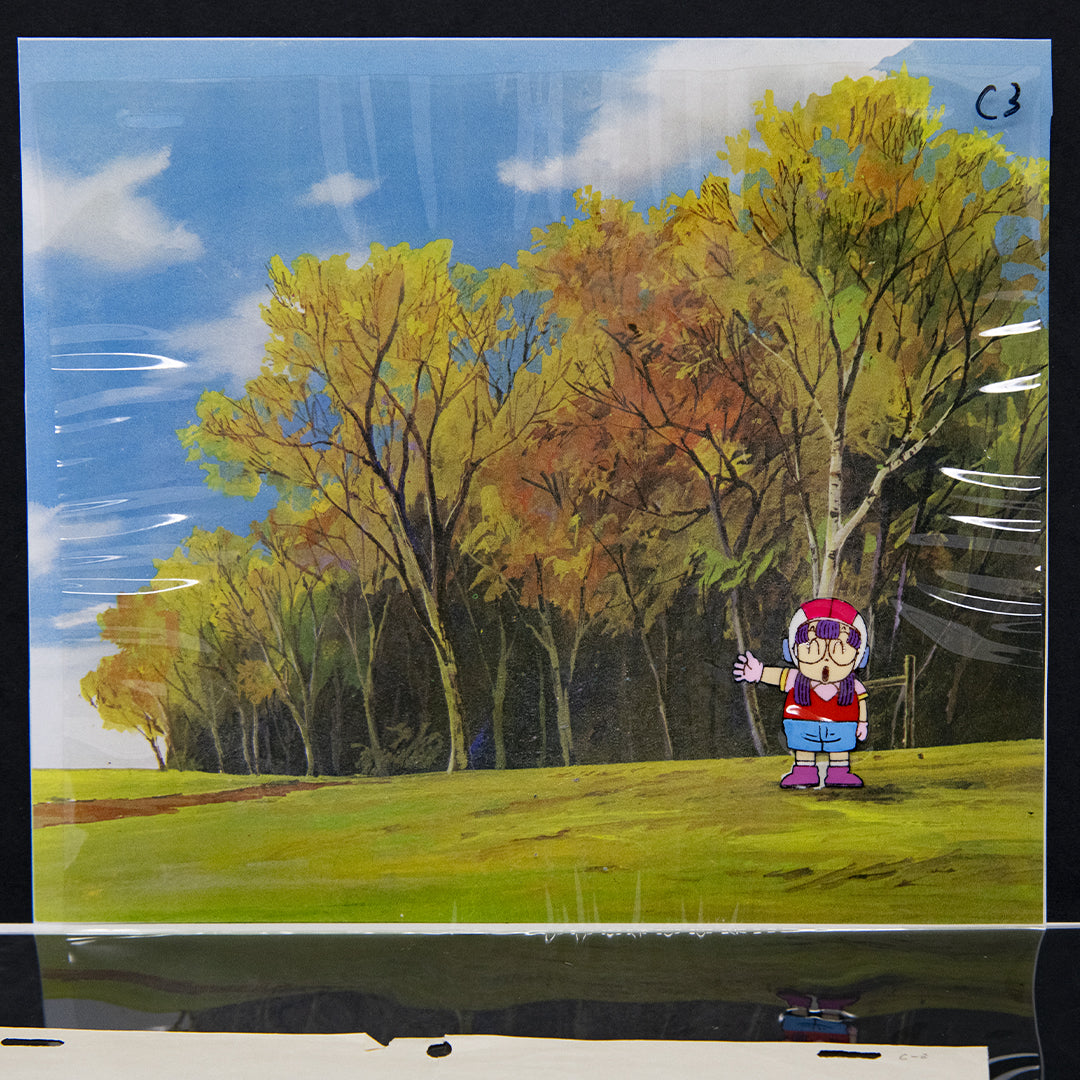 Dr Slump - Hello Arale -Akira Toriyama - Original Hand Painted Production Cel + Douga