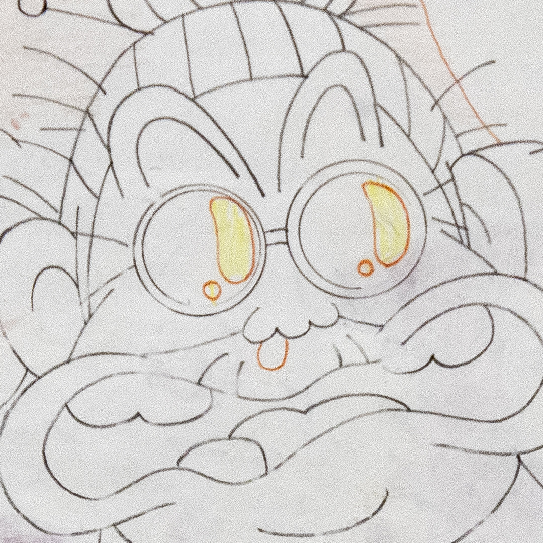 Dr. Slump – Oma – original animation production artwork – detail 4