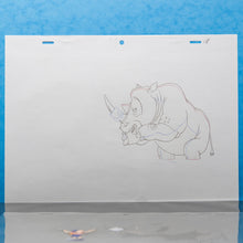 Load image into Gallery viewer, Elmers Adventure - My Fathers Dragon- Elmer &amp; Rhino - Original Production Cel Anime + 2 Douga