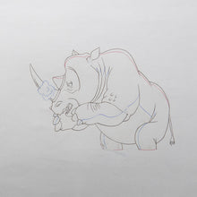 Load image into Gallery viewer, Elmers Adventure - My Fathers Dragon- Elmer &amp; Rhino - Original Production Cel Anime + 2 Douga