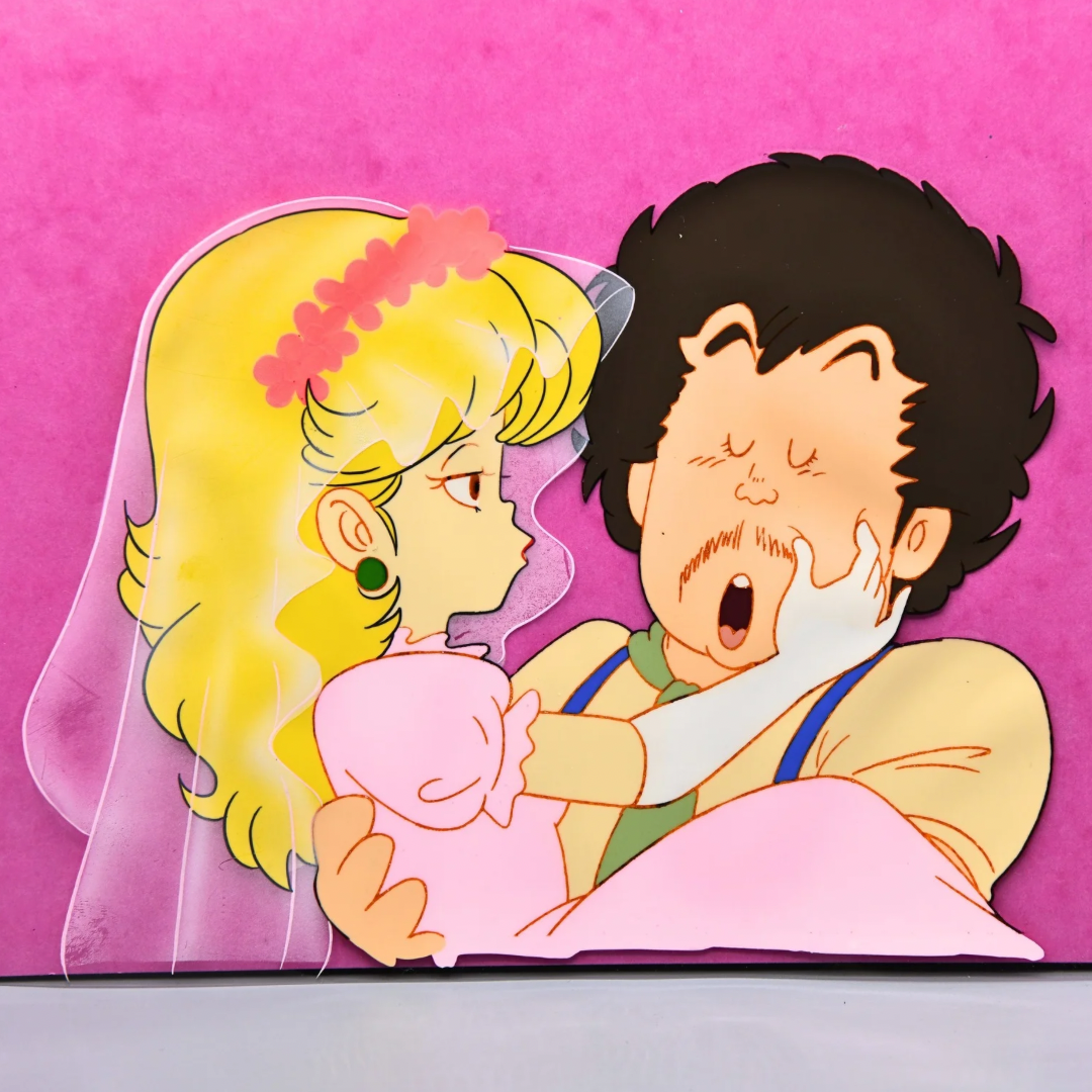 Dr. Slump – Senbei & Midori Wedding Scene – original animation production artwork – detail 3