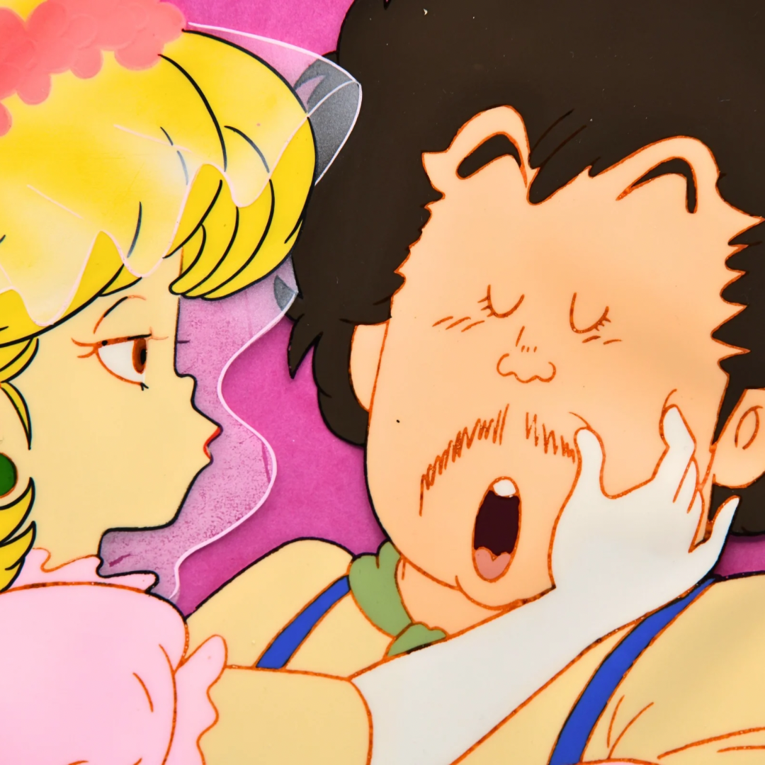 Dr. Slump – Senbei & Midori Wedding Scene – original animation production artwork – detail 4