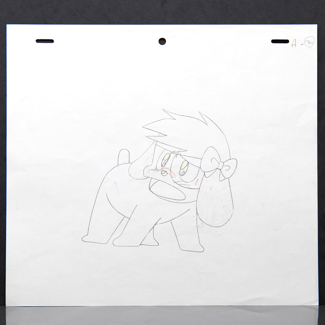 Flower Witch Mary Bell – Ribbon Dog – original animation production artwork – detail 2
