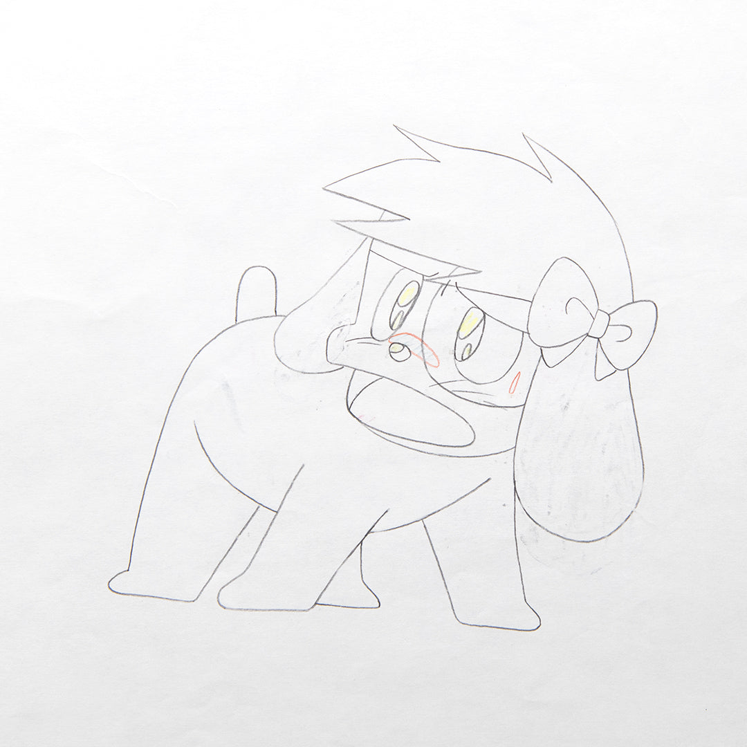 Flower Witch Mary Bell – Ribbon Dog – original animation production artwork – detail 4