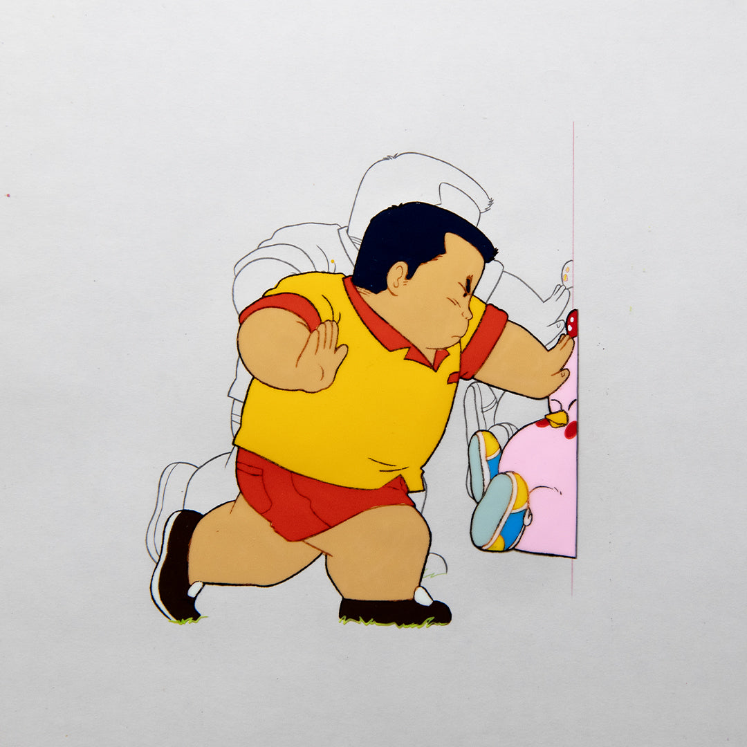 Gu-Gu Ganmo – Toshimitsu Pushing Ganmo – original animation production artwork
