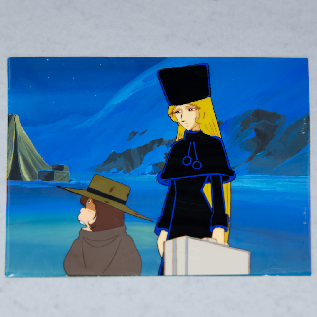 Galaxy 999 + Tetsuro & Maetel - Original Production Cel Anime  + Original Background