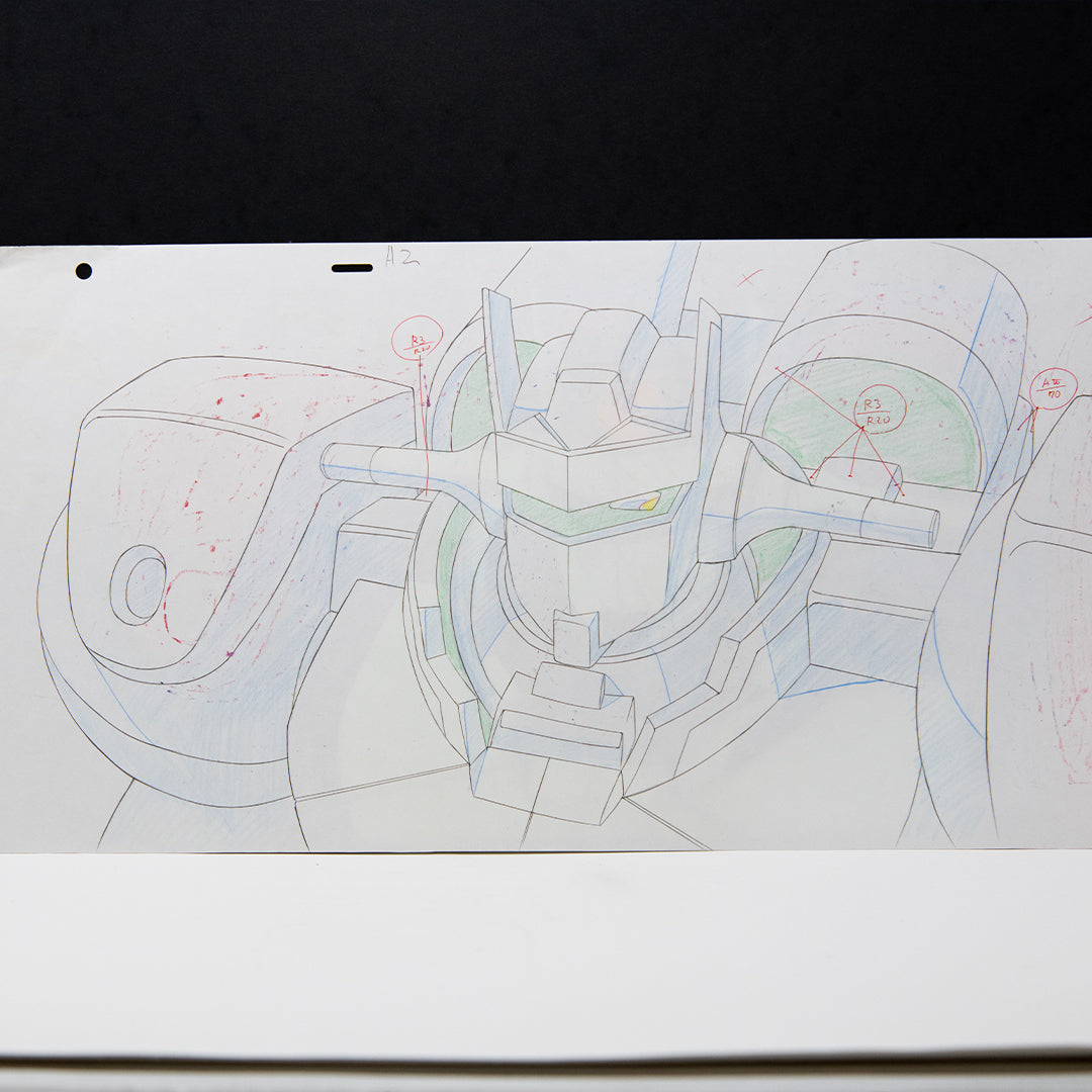 GEAR Fighter Dendoh – Dendoh mecha original production artwork – detail 3