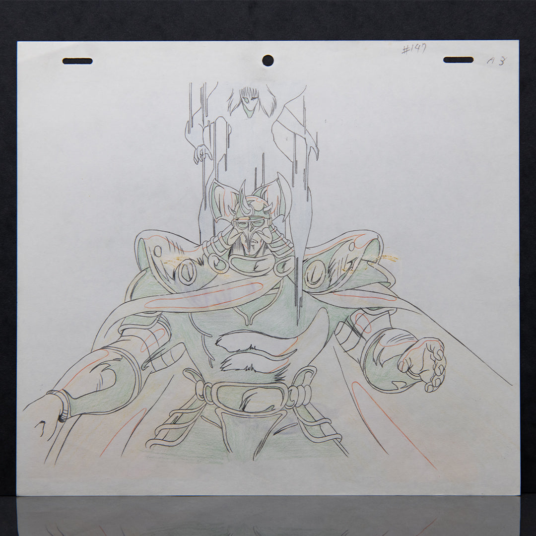 Fist of the North Star (Hokuto no Ken) – Kaioh Attacked by Shachi – original animation production artwork – detail 6