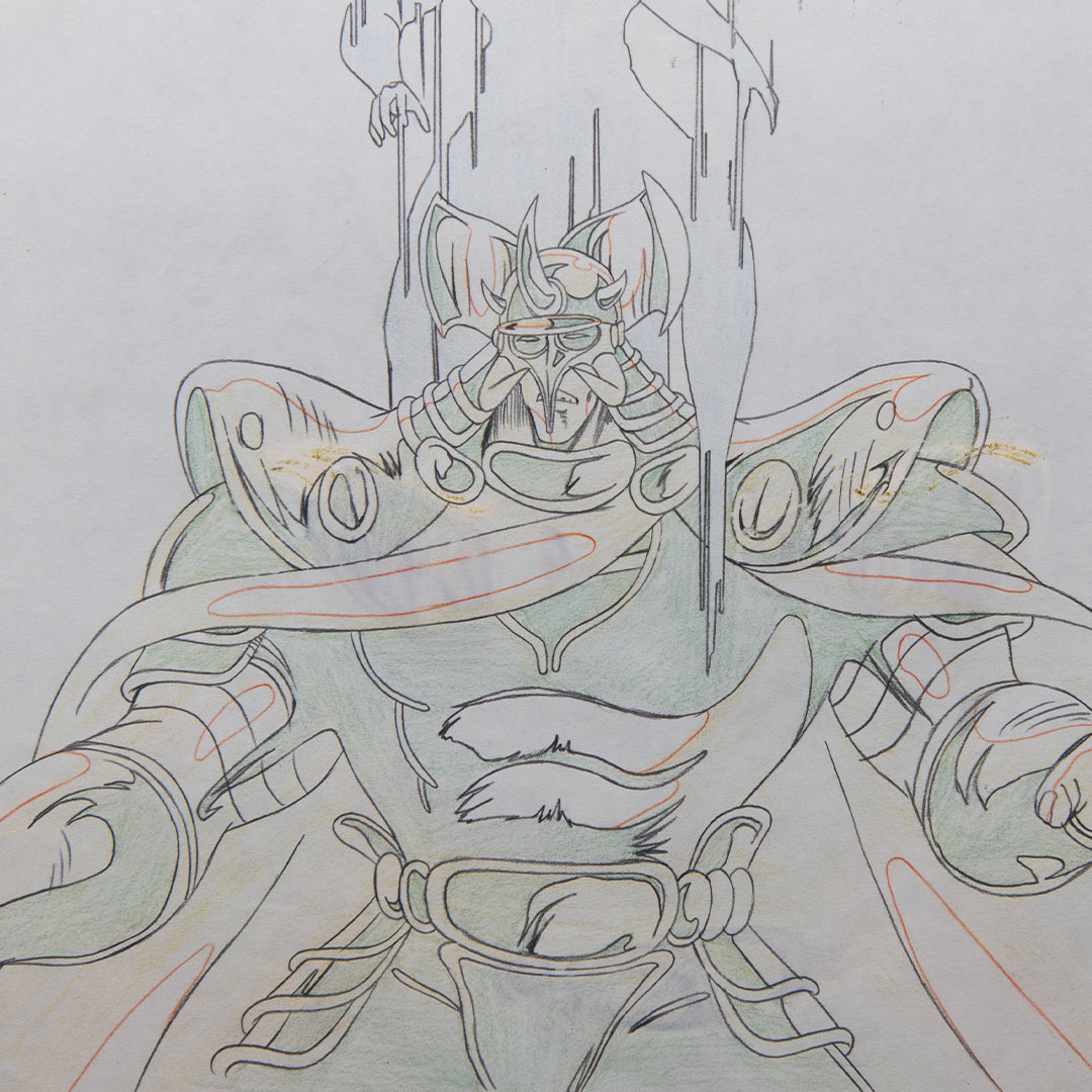 Fist of the North Star (Hokuto no Ken) – Kaioh Attacked by Shachi – original animation production artwork – detail 7