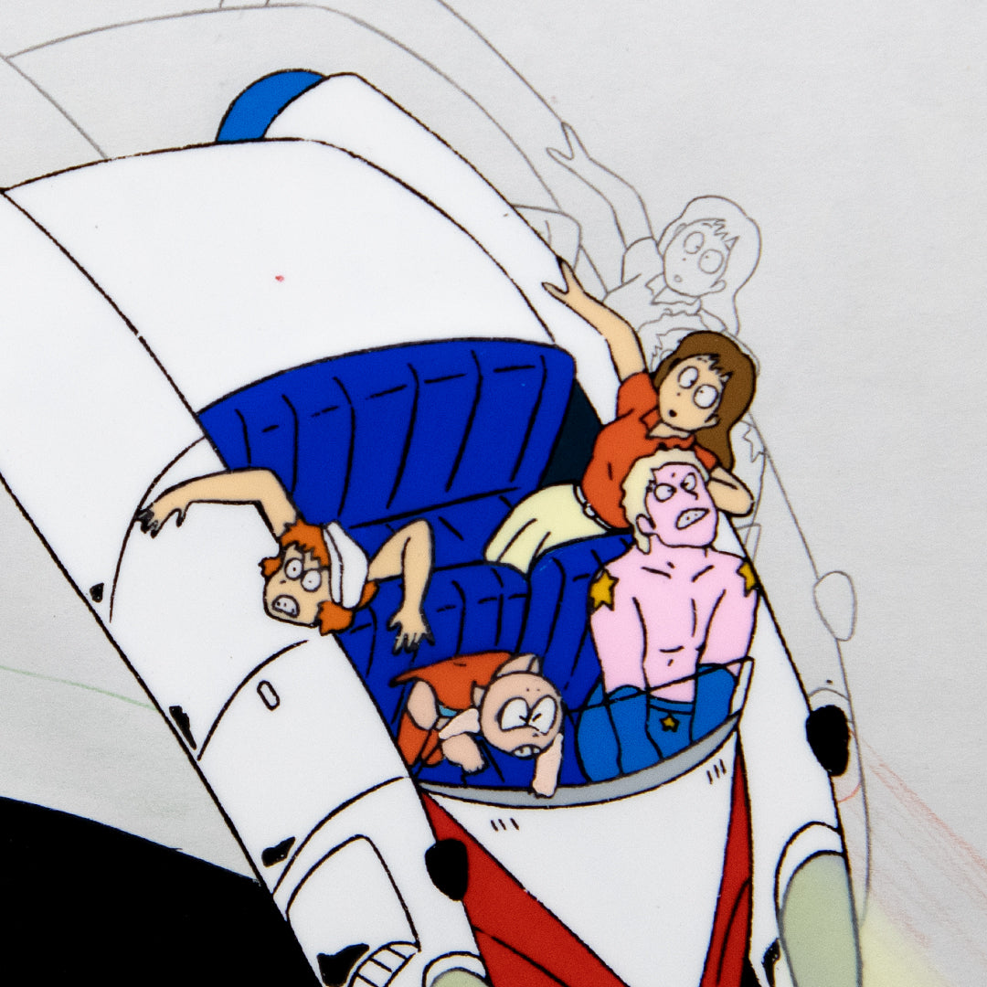 Kinnikuman (Muscle Man) – Terryman Near Crashing the Car – original animation production artwork – detail 4