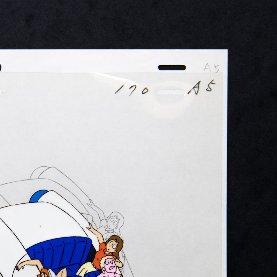 Kinnikuman (Muscle Man) – Terryman Near Crashing the Car – original animation production artwork – detail 5