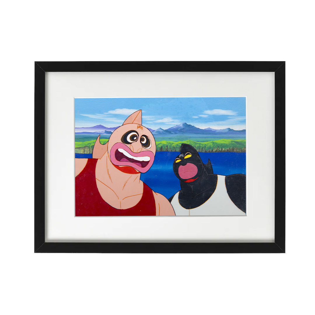 Kinnikuman (Muscle Man) – Kinnikuman & Prince Kamehame – original animation production artwork – detail 4