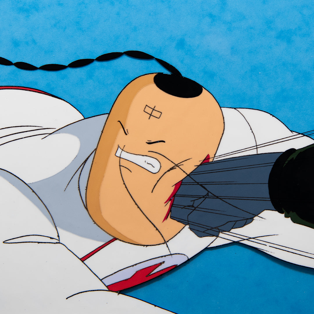 Kinnikuman / Mr MuscleMan - RamenMan Punched - Production Cel + Douga