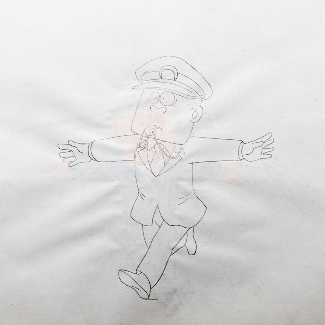 Kinnikuman (Muscle Man) – Referee Whistle – original animation production artwork – detail 7