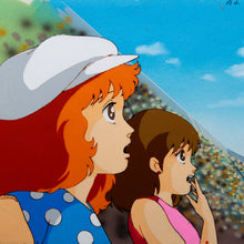 Load image into Gallery viewer, Kinnikuman aka Muscle Man - Natsuko &amp; Mari - Original Production Cel Anime + Background